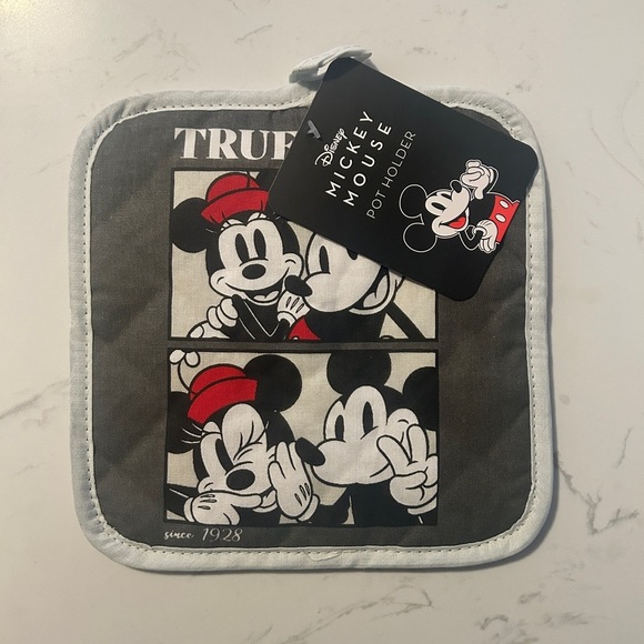 Disney Mickey & Minnie “True Love” Pot Holder - Vintage Style- NWT - Picture 1 of 5